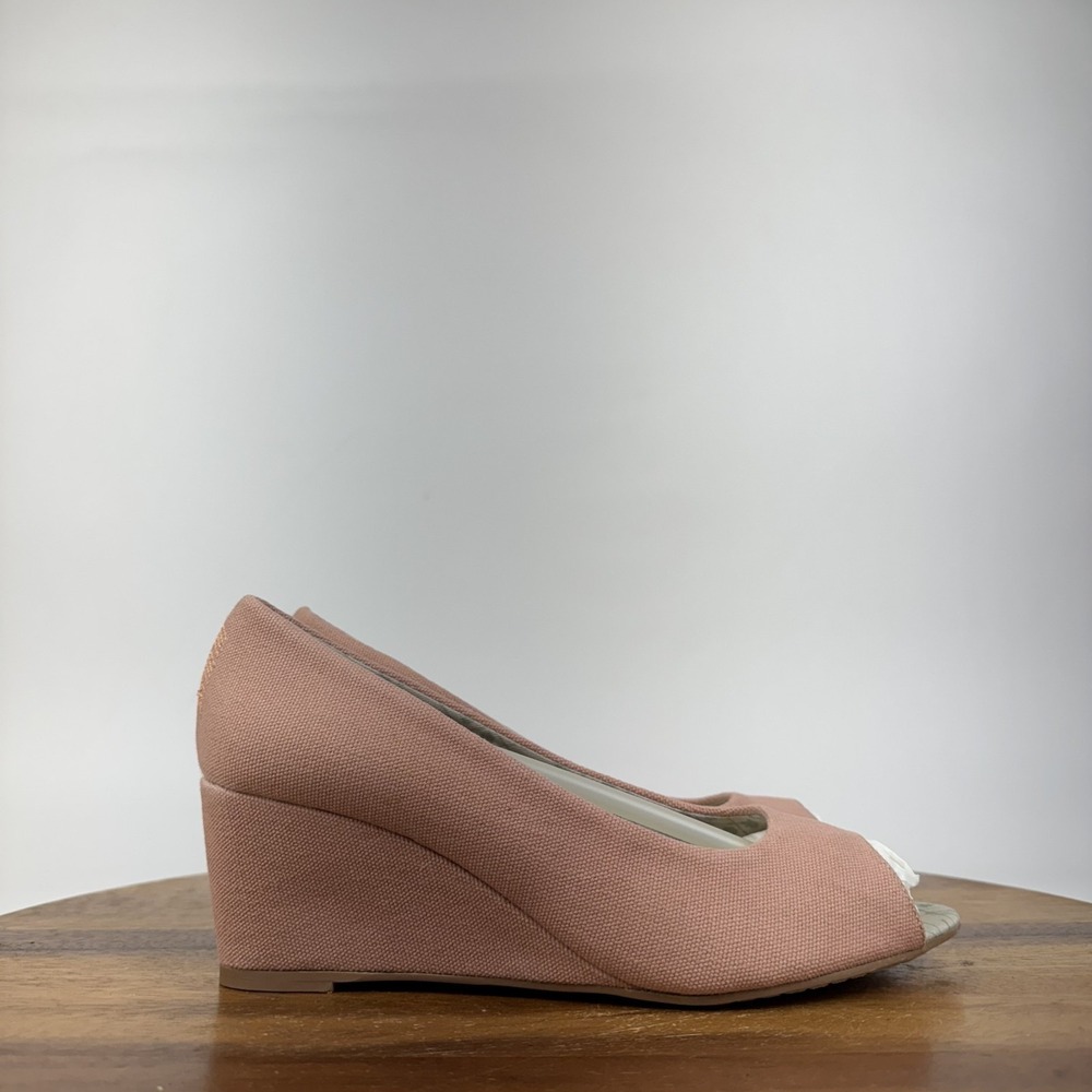 New Womens Movmt Grace Pink Peep Toe Casual Wedge Sandals Shoes Size 7 M NIB